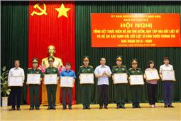 Tỉnh Lạng Sơn: Tổng kết thực hiện Đề án tìm kiếm, quy tập hài cốt liệt sĩ và xác định hài cốt liệt sĩ còn thiếu thông tin